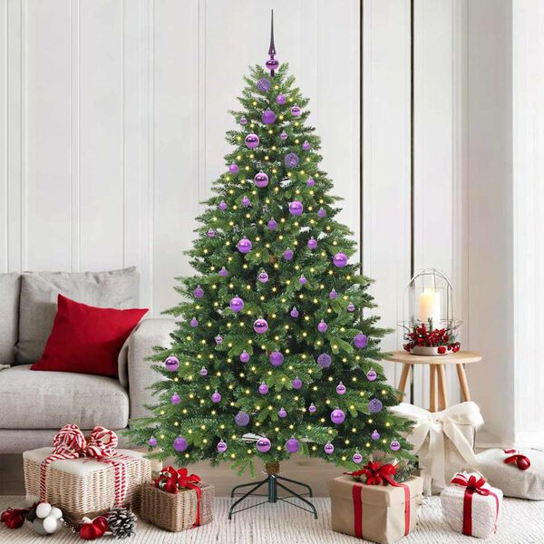 vidaXL Sapin de No&euml;l artificiel avec 300 LED Vert 180 cm PE et PVC