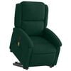 vidaXL Fauteuil de massage inclinable Vert fonc&eacute; Velours