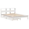 vidaXL Lit biblioth&egrave;que sans matelas blanc 140x200 cm bois pin massif