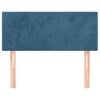 vidaXL Tête de lit Bleu foncé 90x5x78/88 cm Velours
