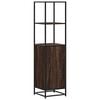 vidaXL Buffet haut ch&ecirc;ne marron 35,5x35x139 cm bois d'ing&eacute;nierie m&eacute;tal