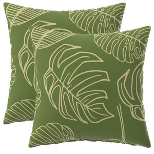 vidaXL Housse de coussin 2 pcs HEERLEN Mod&egrave;le feuille 30 x 30 cm