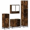 vidaXL Ensemble meubles salle de bain 4 pcs ch&ecirc;ne fum&eacute; bois ing&eacute;nierie