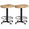 vidaXL Tabourets de bar lot de 2 52 cm bois de manguier massif
