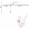 vidaXL Parasol de jardin Taupe 248,5 x 247,5 x 160 cm