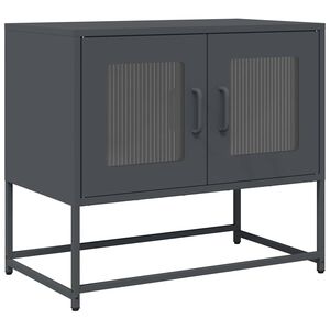 vidaXL Meuble TV anthracite 68x39x60,5 cm acier lamin&eacute; &agrave; froid