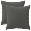 vidaXL Housse de coussin 2 pcs HEERLEN Anthracite 40 x 40 cm Polyester