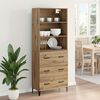 vidaXL Haut Armoire avec tiroir Ch&ecirc;ne artisanal 69,5 x 34 x 180 cm