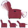 vidaXL Fauteuil inclinable électrique rouge bordeaux velours