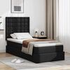vidaXL Lit de Rangement avec matelas Noir 90 x 200 cm Cuir synth&eacute;tique