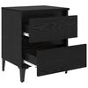 vidaXL Cabinet de chevet Ch&ecirc;ne noir 40 x 35 x 50 cm Bois d'ing&eacute;nierie