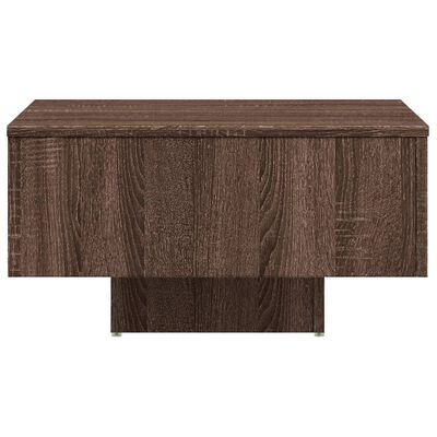 vidaXL Table basse Chêne marron 60x60x31,5 cm Bois d'ingénierie