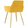 vidaXL Chaises &agrave; manger lot de 6 jaune velours