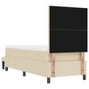 vidaXL Lit &agrave; ressorts avec matelas Cr&egrave;me 80 x 200 cm tissu