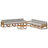 vidaXL Ensemble de canap&eacute;s d'ext&eacute;rieur 9 pc Naturel et Gris clair