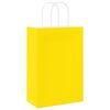 vidaXL Sacs en papier 50 pcs avec poign&eacute;es jaune 21x11x31 cm