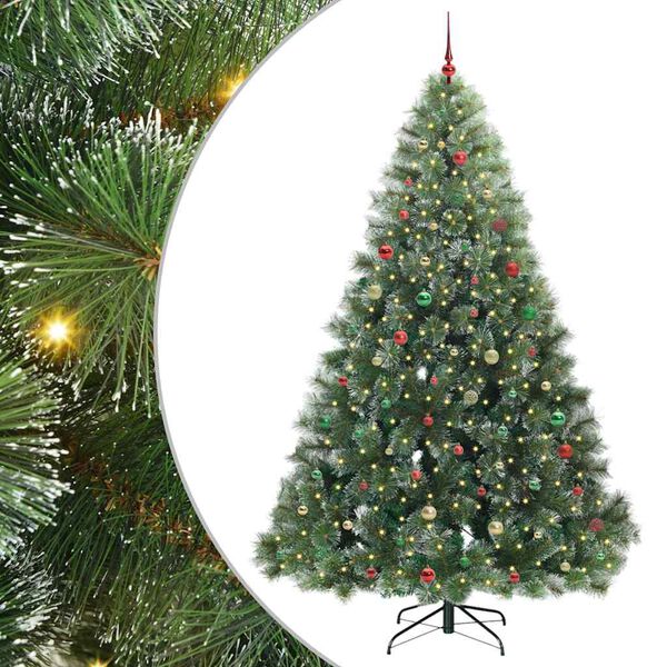 vidaXL Sapin de No&euml;l artificiel avec 300 LED Vert 240 cm PE et PVC