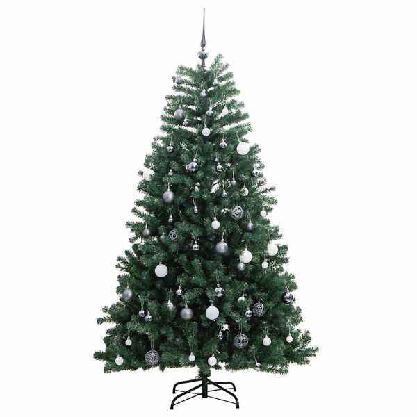 vidaXL Sapin de No&euml;l artificiel articul&eacute; 300 LED et boules 210 cm