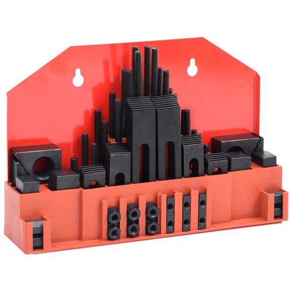 vidaXL Ensemble de serrage 58 pcs Acier Rainure en T M8