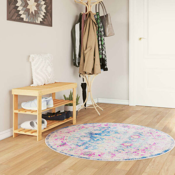 vidaXL Tapis lavable multicolore &Oslash; 120 cm