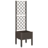 vidaXL Jardini&egrave;re avec treillis marron 40x40x142 cm PP