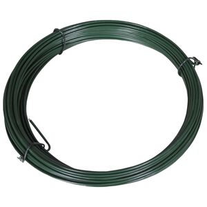 vidaXL Fil de liaison de cl&ocirc;ture 25 m 1,4/2 mm Acier Vert