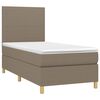 vidaXL Sommier &agrave; lattes de lit avec matelas Taupe 80x200 cm Tissu