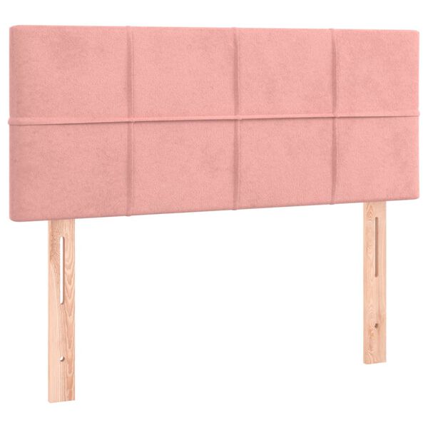 vidaXL T&ecirc;te de lit &agrave; LED Rose 80x5x78/88 cm Velours