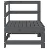 vidaXL Canap&eacute; d'angle de jardin gris bois de pin massif