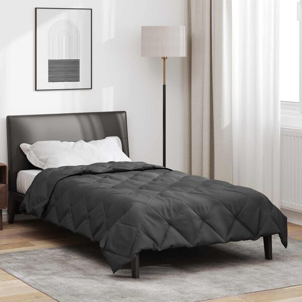 vidaXL Duvet d'&eacute;t&eacute; simple Anthracite 220 x 155 cm Microfibre