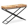 vidaXL Table console Bois de manguier massif 130 x 40 x 80 cm