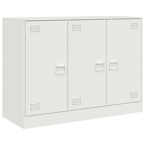 vidaXL Buffet blanc 99x39x73 cm acier