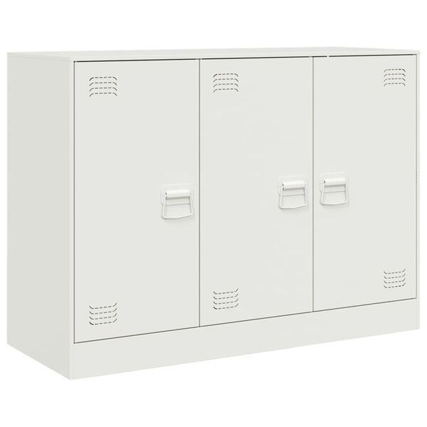 vidaXL Buffet blanc 99x39x73 cm acier