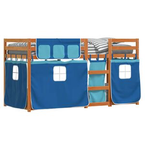 vidaXL Lit superpos&eacute; sans matelas bleu 80x200 cm bois de pin massif