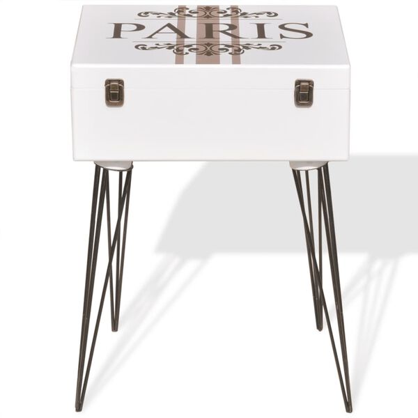 vidaXL Tables de chevet 2 pcs 40x30x57 cm Blanc