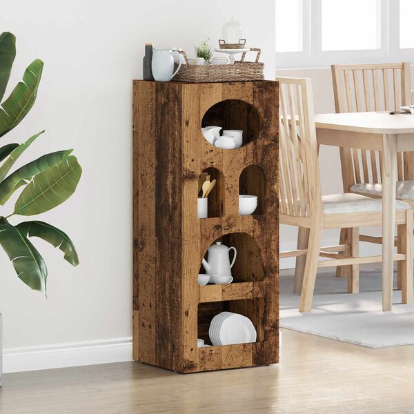 vidaXL Buffet Bois ancien 40 x 35 x 100,5 cm Bois d'ing&eacute;nierie