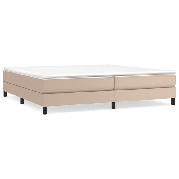 vidaXL Sommier &agrave; lattes de lit avec matelas Cappuccino 200x200 cm