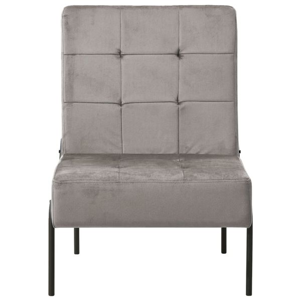vidaXL Chaise de relaxation 65x79x87 cm Gris clair Velours