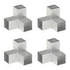vidaXL Connecteurs de poteau 4 pcs Forme en Y M&eacute;tal galvanis&eacute; 91x91 mm