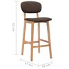 vidaXL Tabourets de bar lot de 2 marron tissu