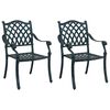 vidaXL Chaise de jardin 2 pc Vert Aluminium