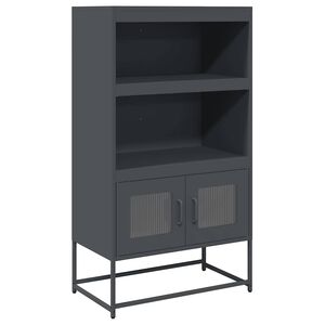 vidaXL Buffet haut anthracite 68x39x123 cm acier