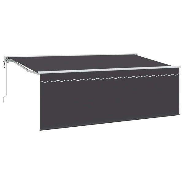vidaXL Auvent R&eacute;tractable Anthracite 400 x 200 cm tissu