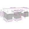 vidaXL Salon de jardin avec coussins 8 pcs gris résine tressée acacia