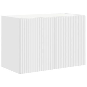 vidaXL Meuble TV mural Blanc 59,5 x 31 x 40 cm Bois d'ing&eacute;nierie