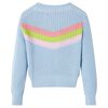 Pull-over tricot&eacute; pour enfants bleu 116