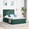 vidaXL Lit avec rangement et matelas Vert fonc&eacute; 140 x 200 cm Velours
