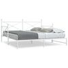 vidaXL Lit de jour avec lit gigogne sans matelas blanc 107x203cm acier