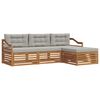 vidaXL Ensemble de canap&eacute;s d'ext&eacute;rieur 4 pcs Gris Naturel et Clair