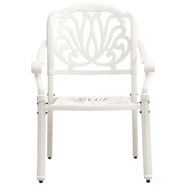 vidaXL Chaises de jardin lot de 2 Aluminium coul&eacute; Blanc